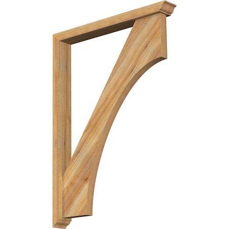 Westlake Traditional Rough Sawn Bracket w/ Offset Brace, Western Red Cedar, 4"W x 32"D x 44"H